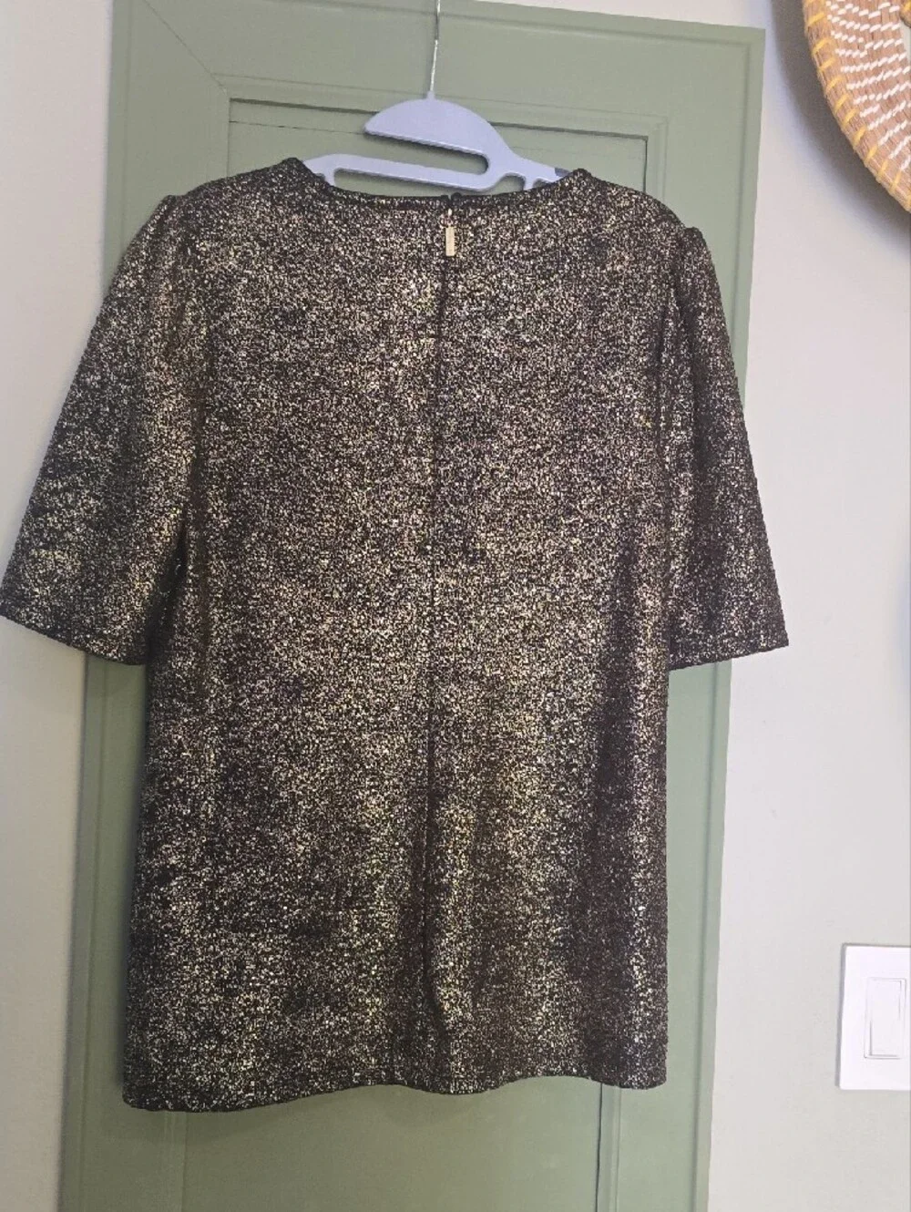 Michael Kors Metallic Gold Sparkle Top - Medium